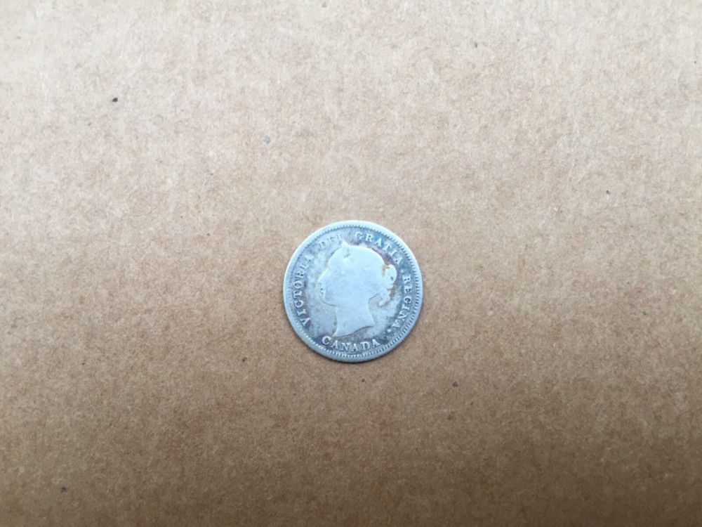 1881 canada 5 cent silver coin nickel