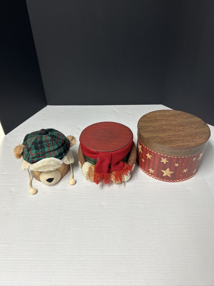 Three tier bear Holiday boxes containers