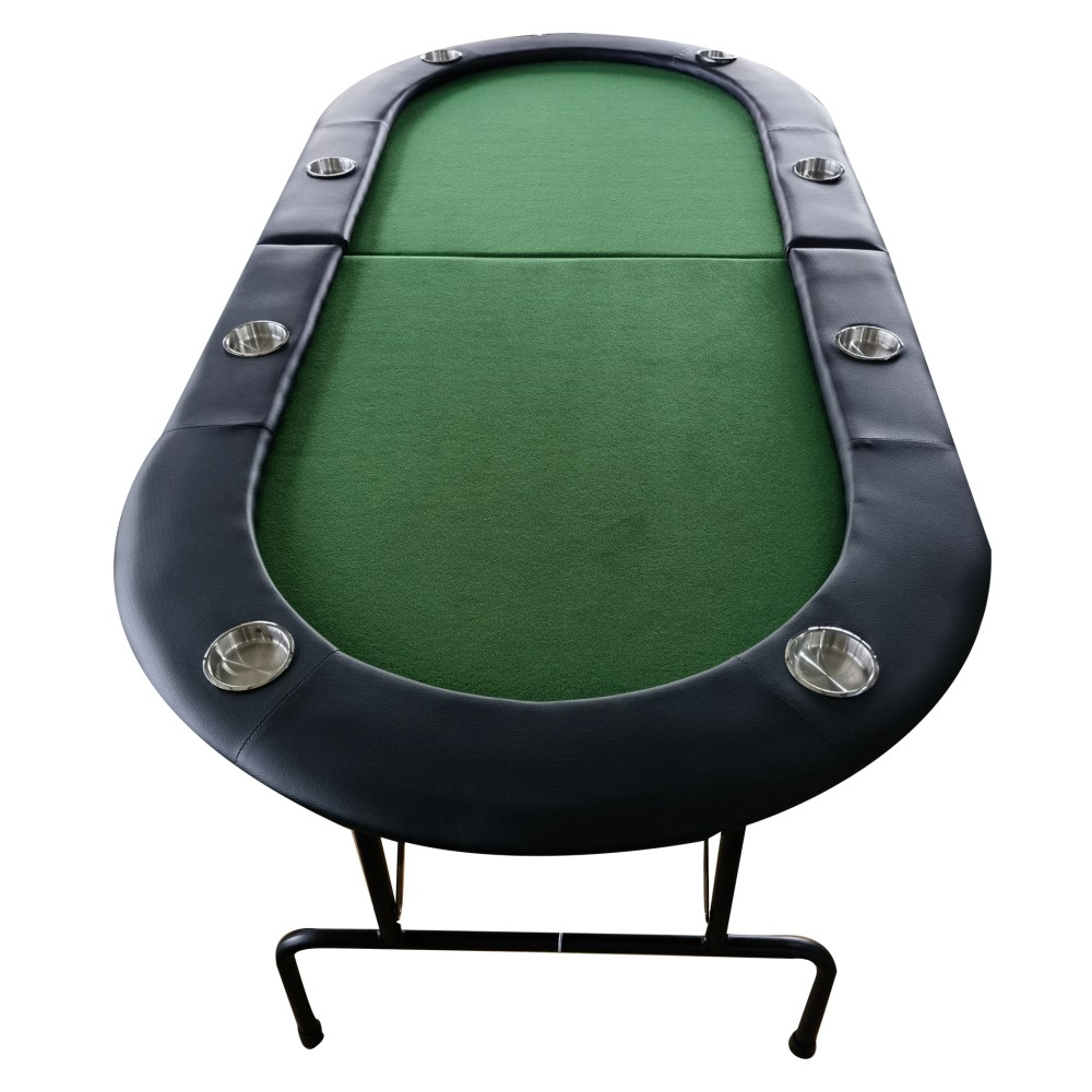 73-inch Foldable Poker Table with Cup Holder