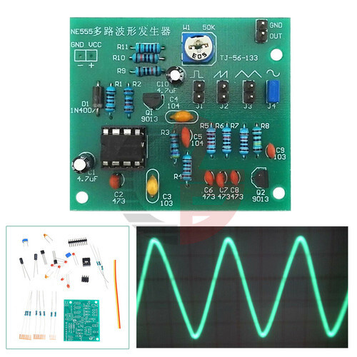 DIY Kit Multi-Channel NE555 Waveform Generator Module Sine Triangle Square Wave