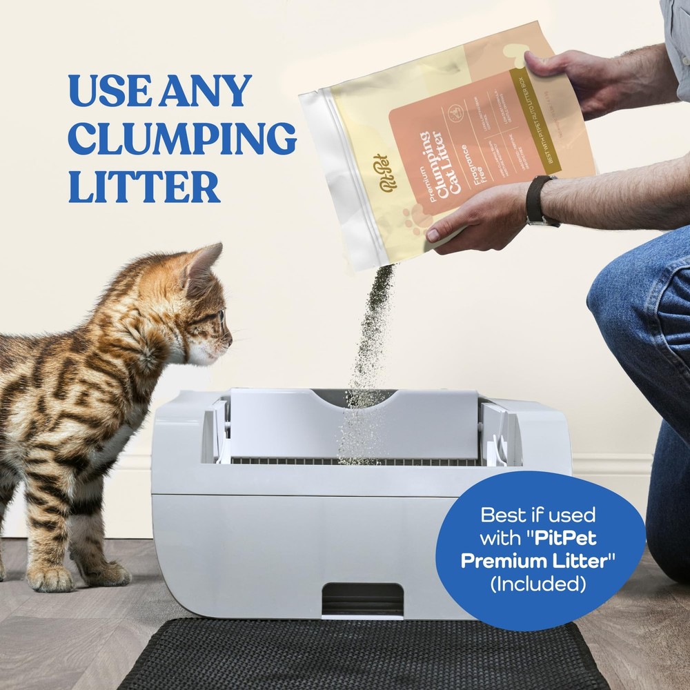 Large Smart Cat Litter Box Wide Opening Automatic Litter Box for Multiple Cats