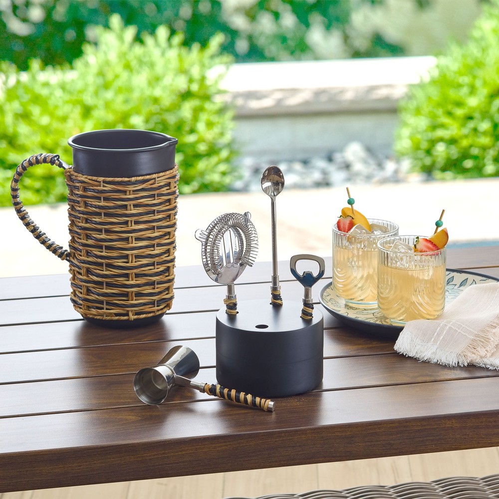 Galvanized Pitcher Black