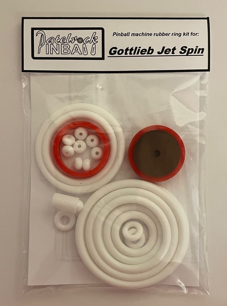 1977 Gottlieb Jet Spin Pinball Machine Rubber Ring Kit