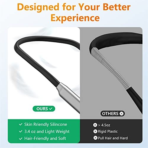 Book Light LED Neck Reading Light,Bendable Rechargeable Book Light for Gray