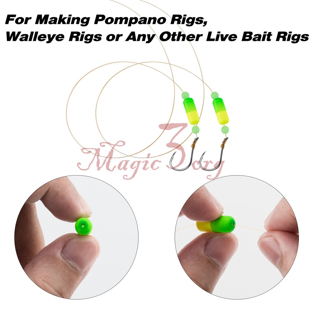 Fishing Rig Floats Foam Pompano Floats Spinner Rig Making DIY Bobber Float Beans