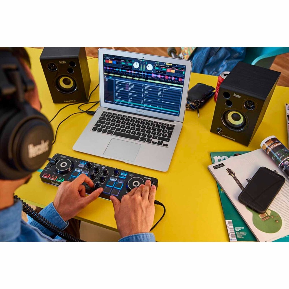 Hercules DJStarter Kit Controller and Speakers with Stands & Case Pack