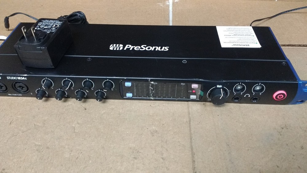 PreSonus Studio 1824c USB C Audio Interface with 2 broken knobs used see listing