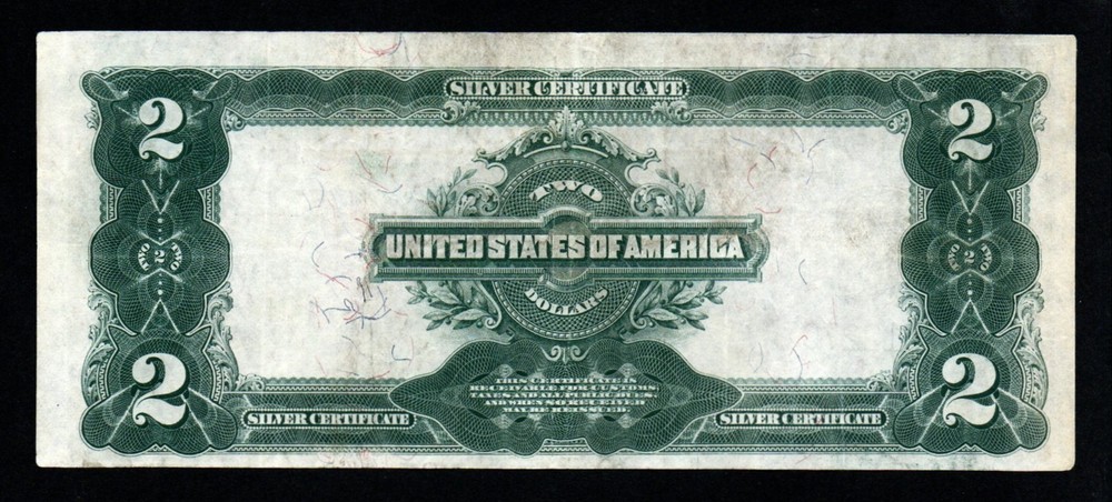 1899 $2 LARGE Size CRISP XF Silver Certificate!