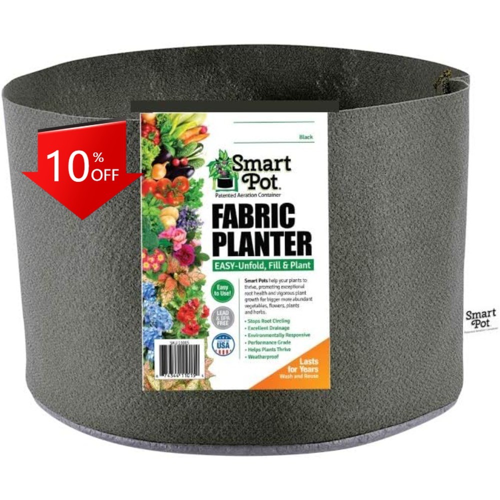 NEW,1-Gallon Smart Pot Soft-Sided Container, Black