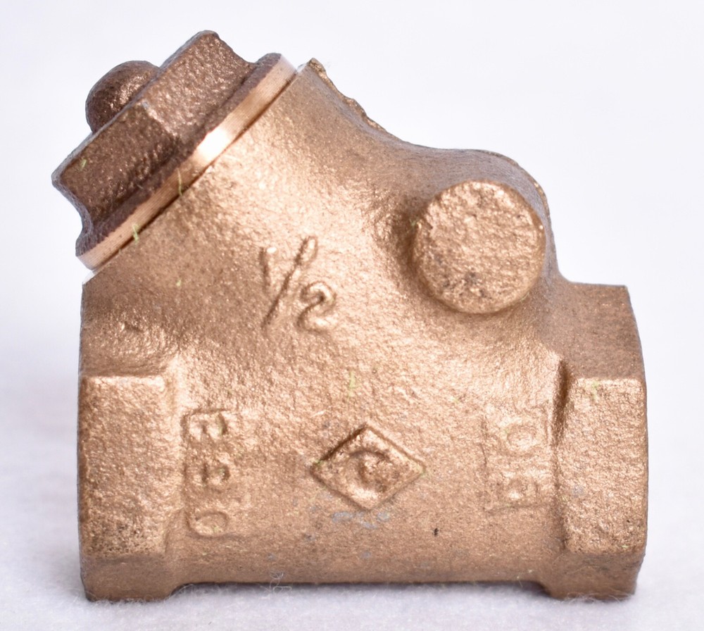 C 1/2" Swing Check Y Pattern Valve Bronze 200 CWP