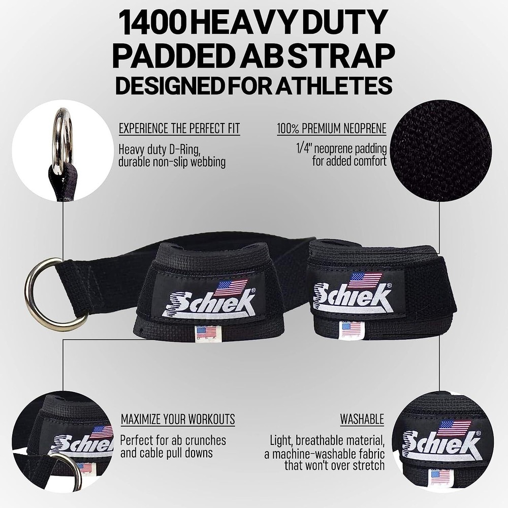Schiek Model 1400 Ab Strap Cable Crunches Lat Pull Down ATG Reverse Squat NEW
