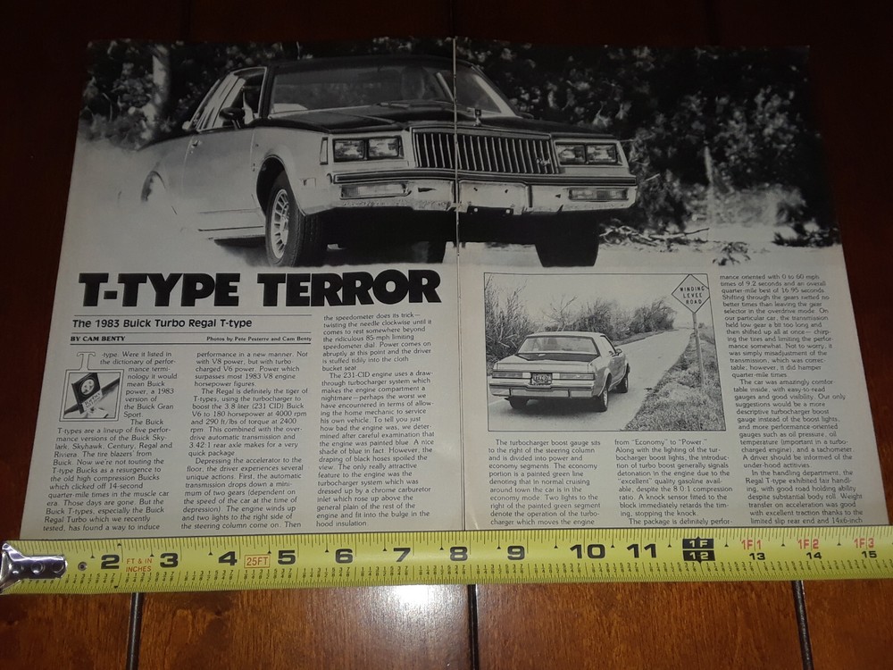1983 BUICK TURBO T TYPE REGAL ORIGINAL ARTICLE