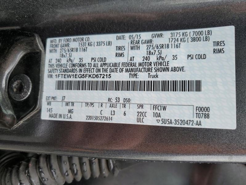 F150 2015 Air Shutter 640663