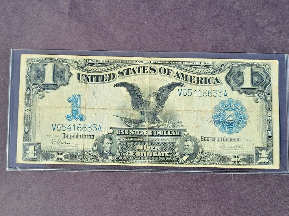 1899 $1 Silver Certificate Dollar **Rare** Black Eagle Large Size Note