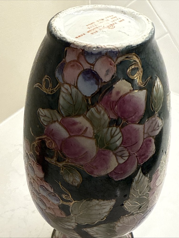 Andrea By Adela Hand Painted Fruit Vase 10”