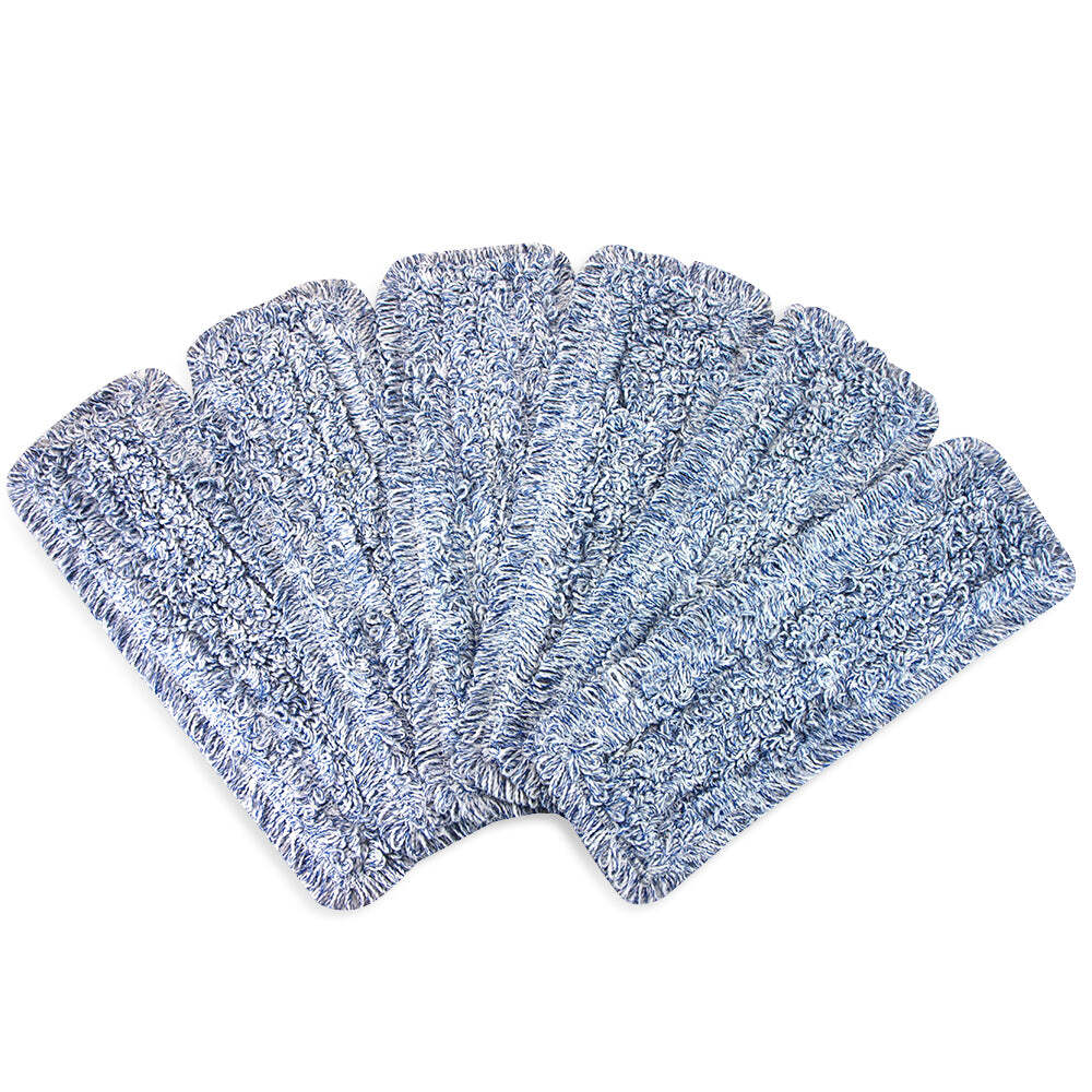 Wet & Dry Floor Mop Pad Reflls - 18" (12/Pack), Colors, Microfiber, Reuseable