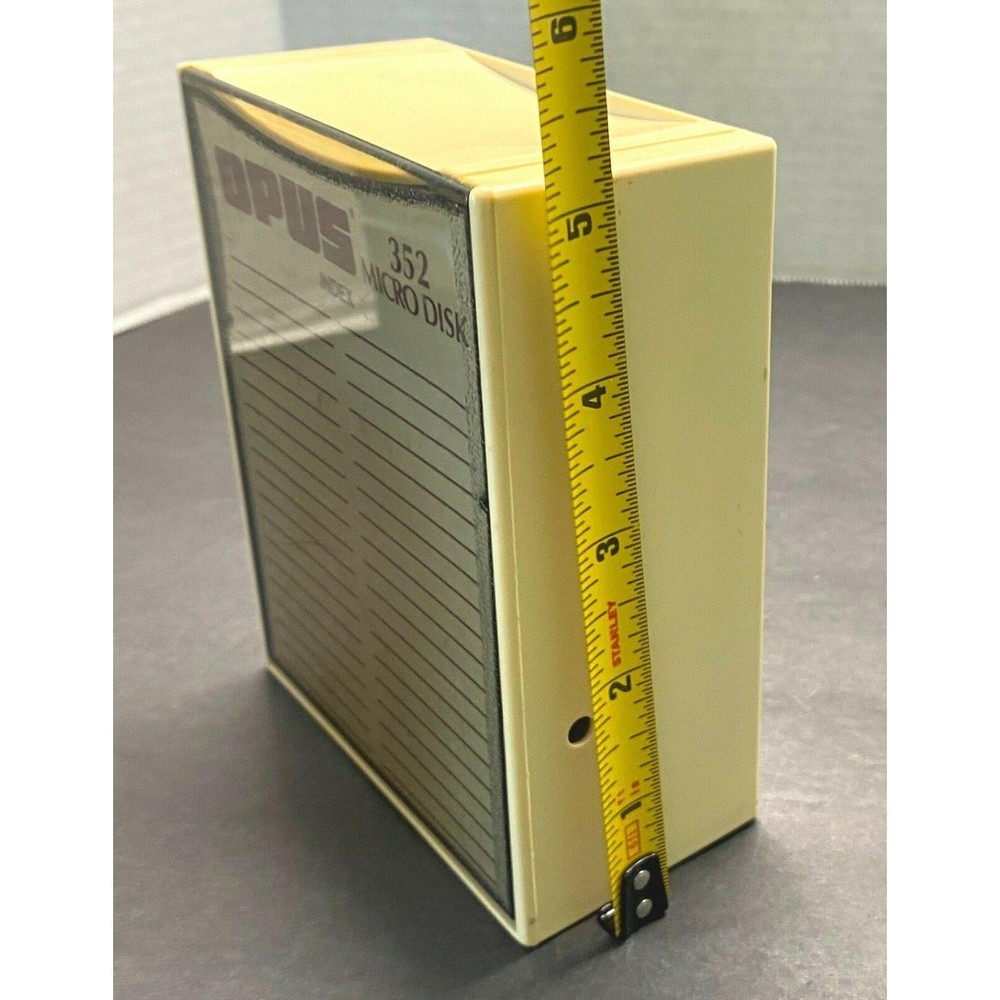 Vintage 80s Opus Floppy Micro Disk Plastic Storage Case Holds 10 3.5" Inch
