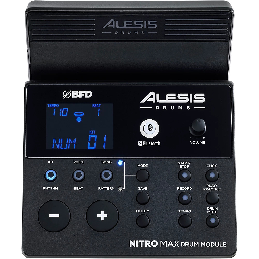 Alesis Nitro Max 8-Piece Electronic Drum Set With Bluetooth and BFD Sounds Black