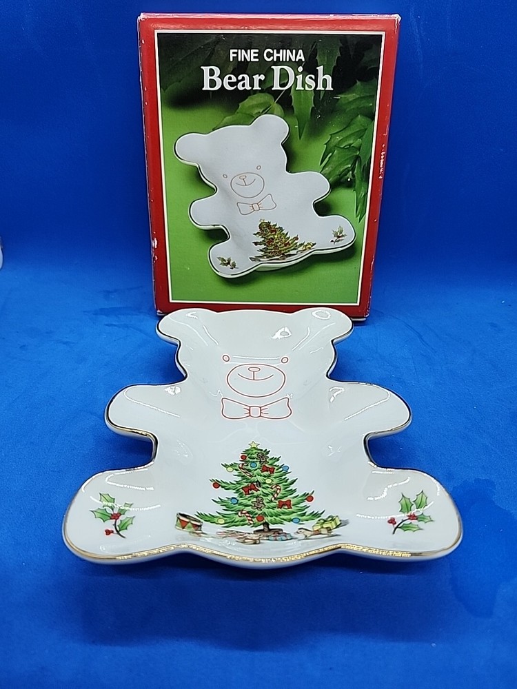 Holiday Hostess Bear Dish 6" W/ Original Box #HH-27