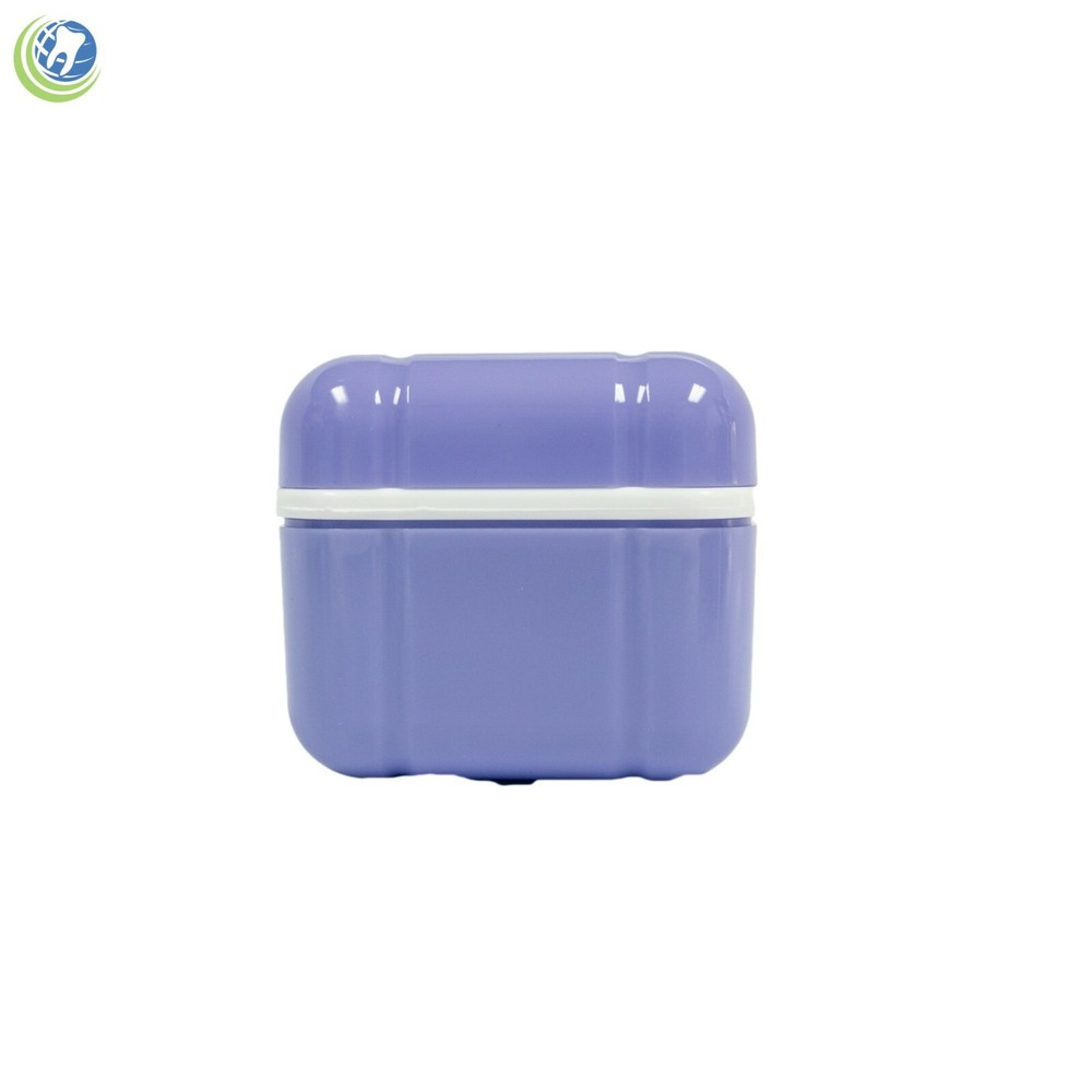 Denture Retainer Mouth Guard Storage Case & Soaking Rinsing Bath Basket Assorted