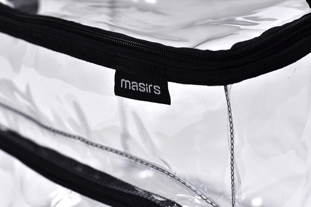 Masirs Clear Lunch Bag, Durable PVC Plastic See Through Medium,