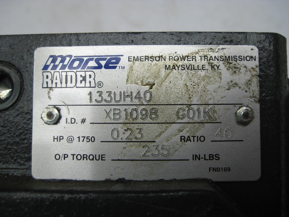 MORSE 133UH40 GEAR REDUCER UNMP