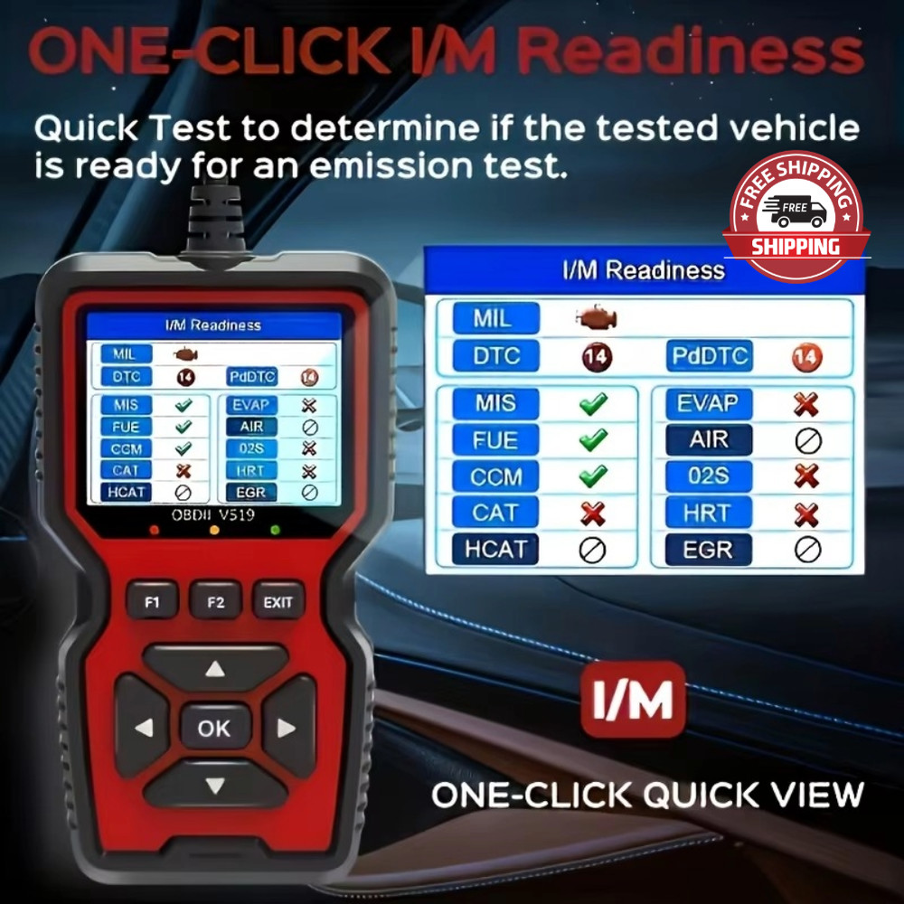 Professional OBD2 V519 Scanner - 2026 Upgraded OBDII + CAN Code Reader US