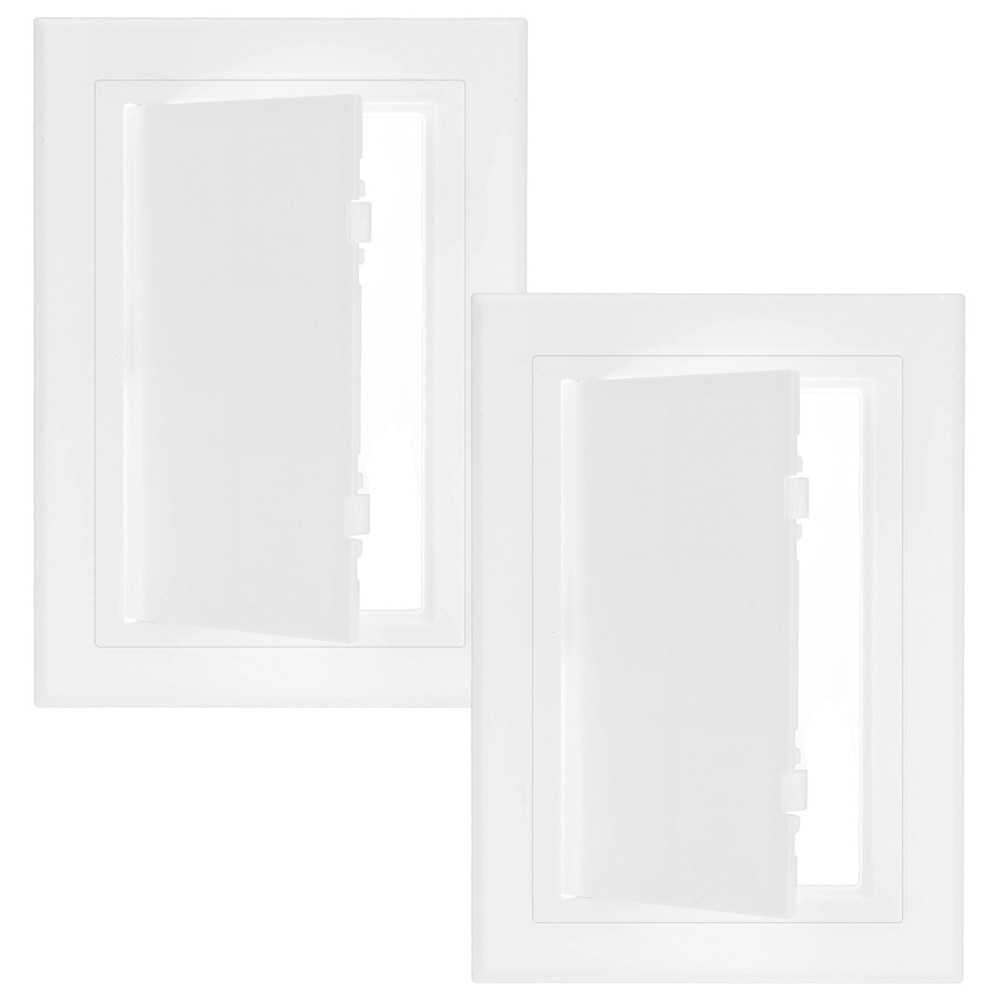 2-Pack Access Panel for Drywall, 3.7x6" Plastic Wall Hole Covers [White]