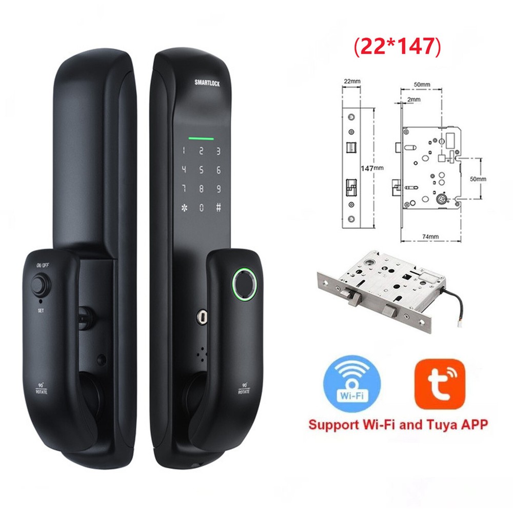 For Tuya Digital Electronic Smart Lock with Biometric Fingerprint Lock