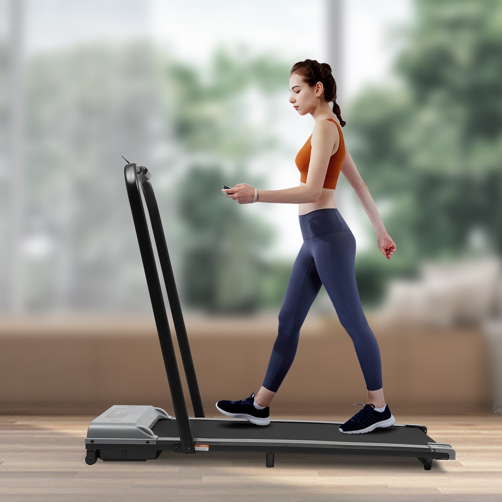 2 In 1 Foldable Treadmill For Home Electric Folding Running Jogging Machine