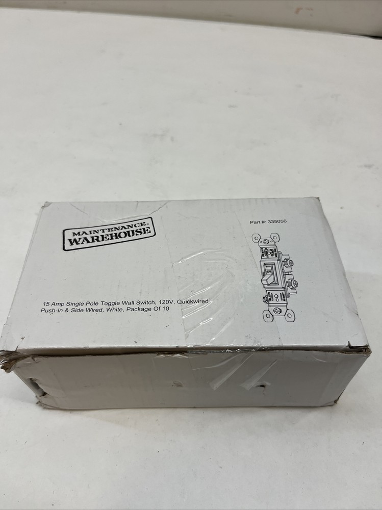 Maintenance Warehouse® 15 Amp 1-Pole Quick/Side-Wired Toggle Wall Switch 10-Pack