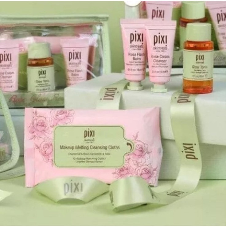Pixi Rose Glow Routine Kit w/ Limited Edition Bag