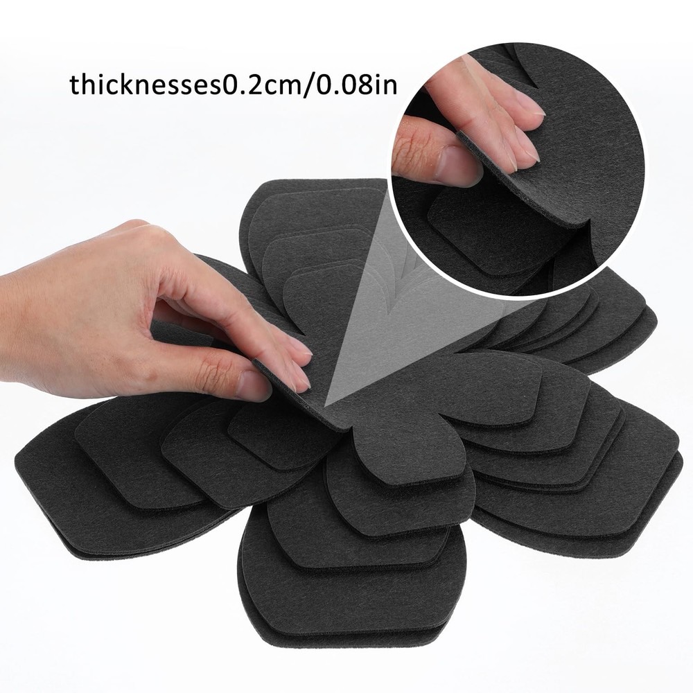 Classicseali 8pcs Pot Protectors,4 Different Sizes Polyester Pan Black