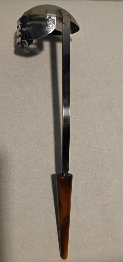 Vintage Strainer Ladel Bakelite Handle 11" Kitchen Utensil