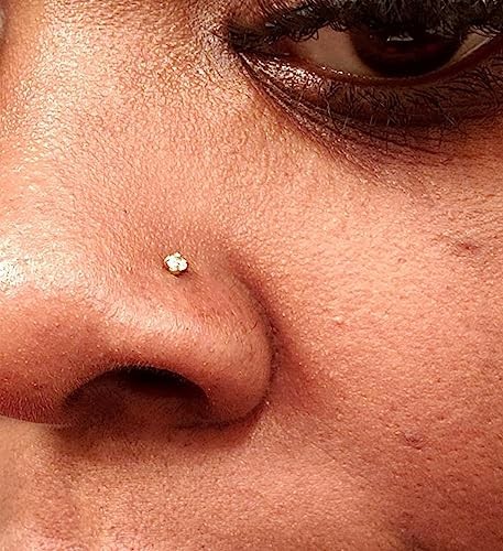 MODRSA Nose Studs for [1.5mm, 2.0mm, 2.5mm, 3.0mm], E2-18g-l shape stud(8pcs)