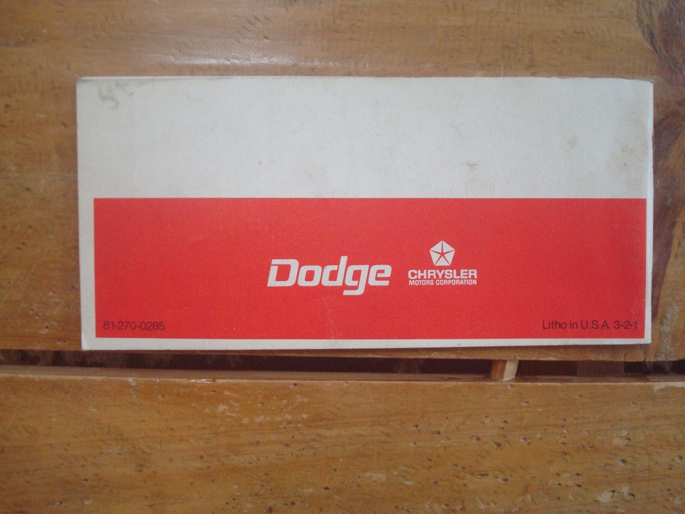 1970 Dodge Dart Operator's Manual.