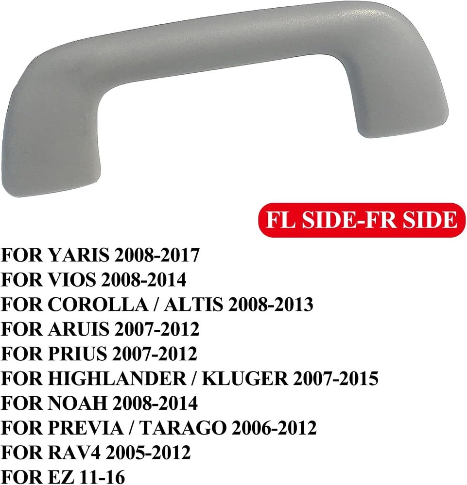 For 2008-2017 Toyota Yaris Front Roof Handle Pull Grab Handle Replacement Gray
