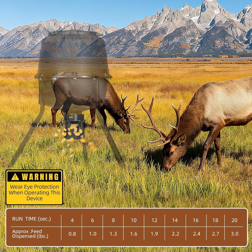 Programmable Deer Feeder Motor with Adjustable Portion Control