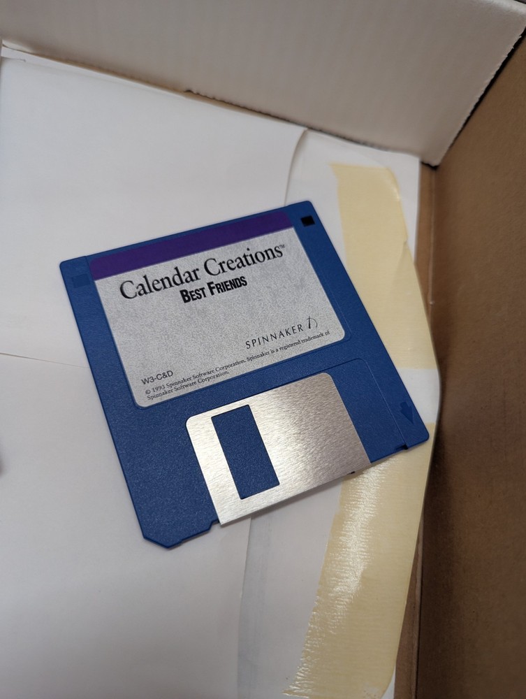 Calendar Creations Computer Software Vintage 3.5 Floppy