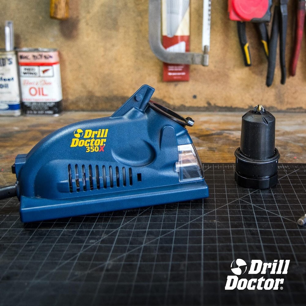 Electric 118-Degree Drill Bit Sharpener - Sharpens Steel, Carbide, Masonry Bits