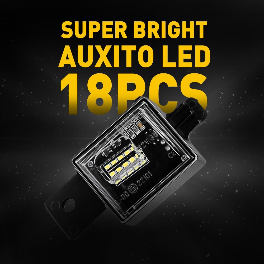 2pcs AUXITO For 2014-18 Chevy Silverado GMC Sierra LED License Plate Tag Light