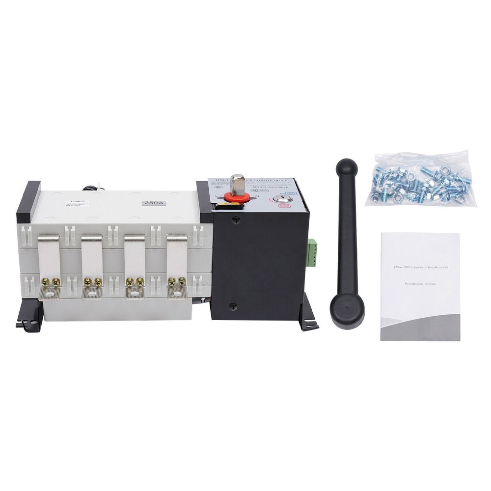 Automatic Transfer Switch 250A 4-Poles AC 110V Grid to Generator Industrial