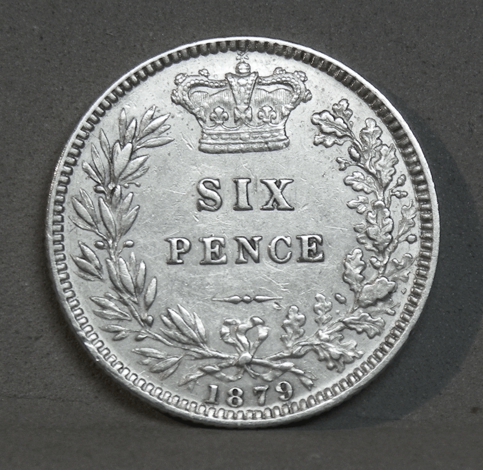 GREAT BRITAIN 1879 6 Pence XF