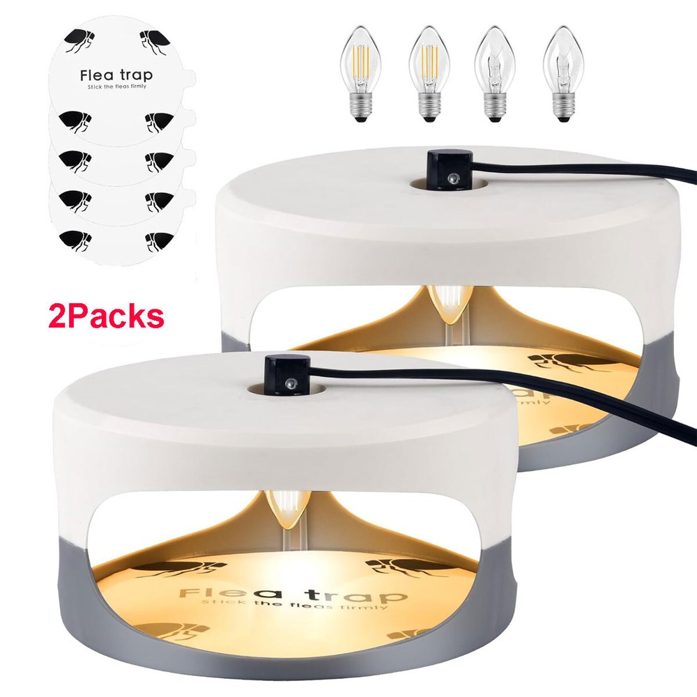 Flea Traps for Inside Your Home,Sticky Flea Trap,Flea Treatment w/Light Refills