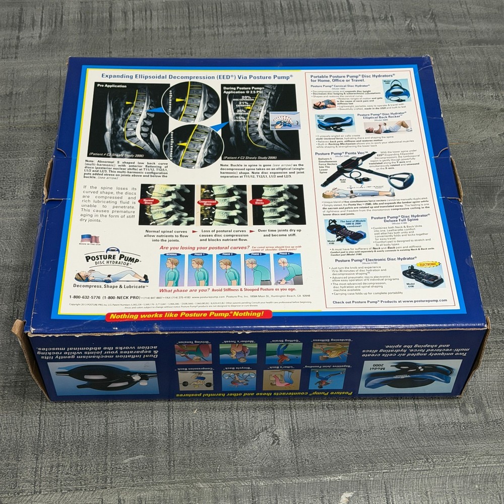 Posture Pump Disc Hydrator Elliptical Rocker Back Model 2000