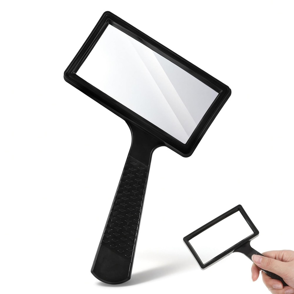 Rectangular 10x Magnifying Glass, 4x2in Hand Held Magnifying Glass, Handheld ...