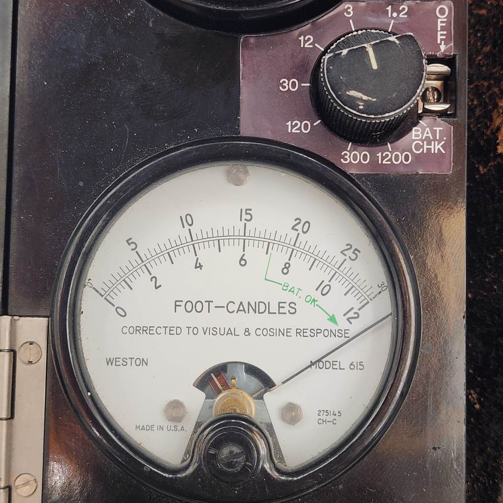 Weston Schumberger Model 615 Illumination Light Meter: Tested & Working