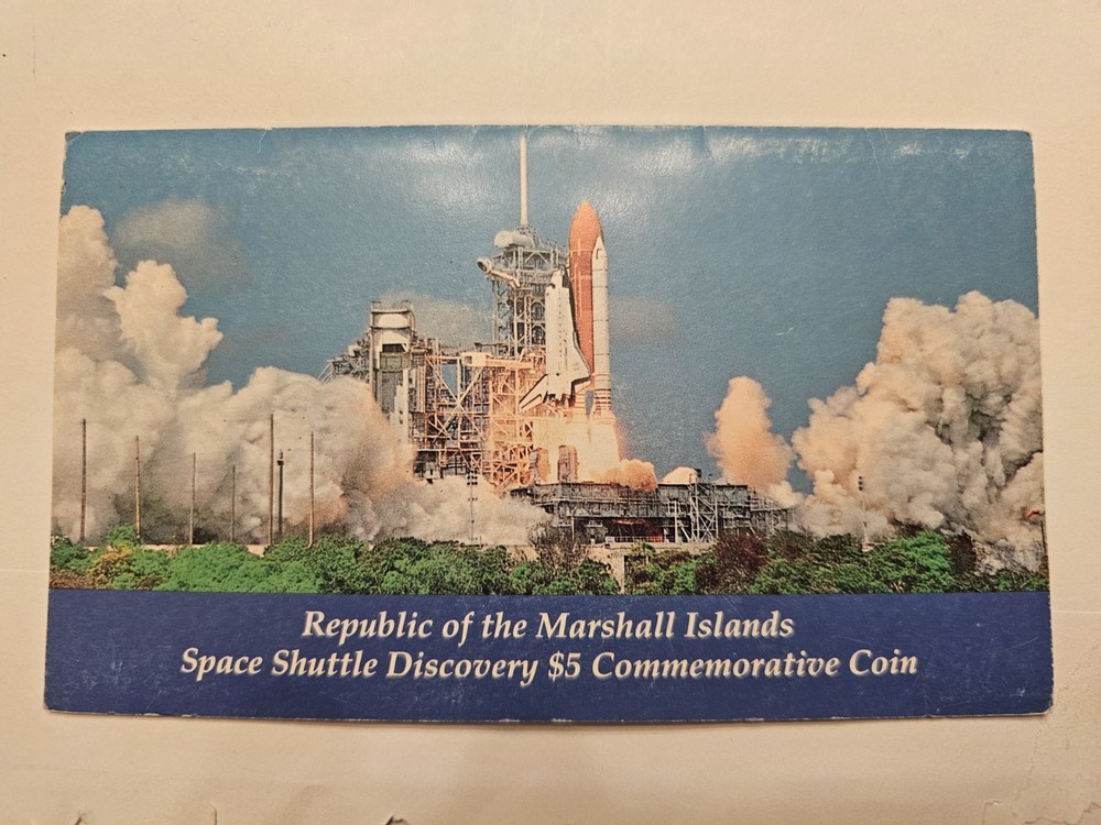 1988 MARSHALL 🇵🇳 ISLANDS 5 DOLLARS SPACE SHUTTLE DISCOVERY KM6 UNC FREE SHIP