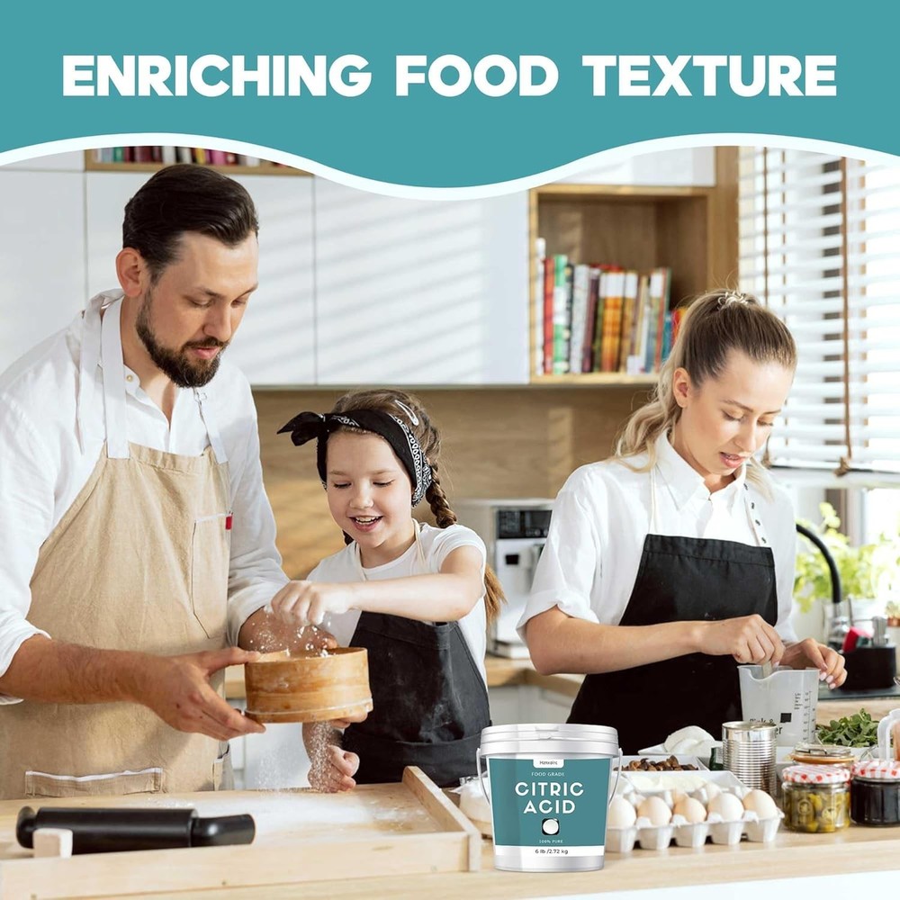 6 lb Citric Acid Powder Food Grade, 100% Pure, Citric Acid for Cleaning, Natu...