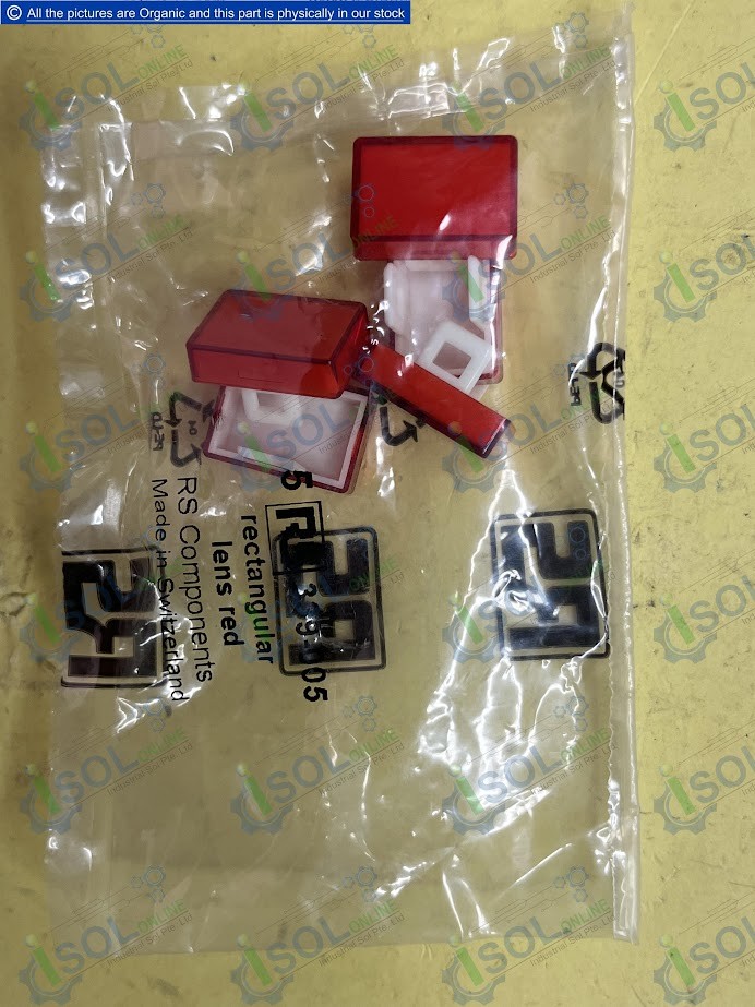 RS Components RS 339-005 Rectangular Red Lens Lot of 5